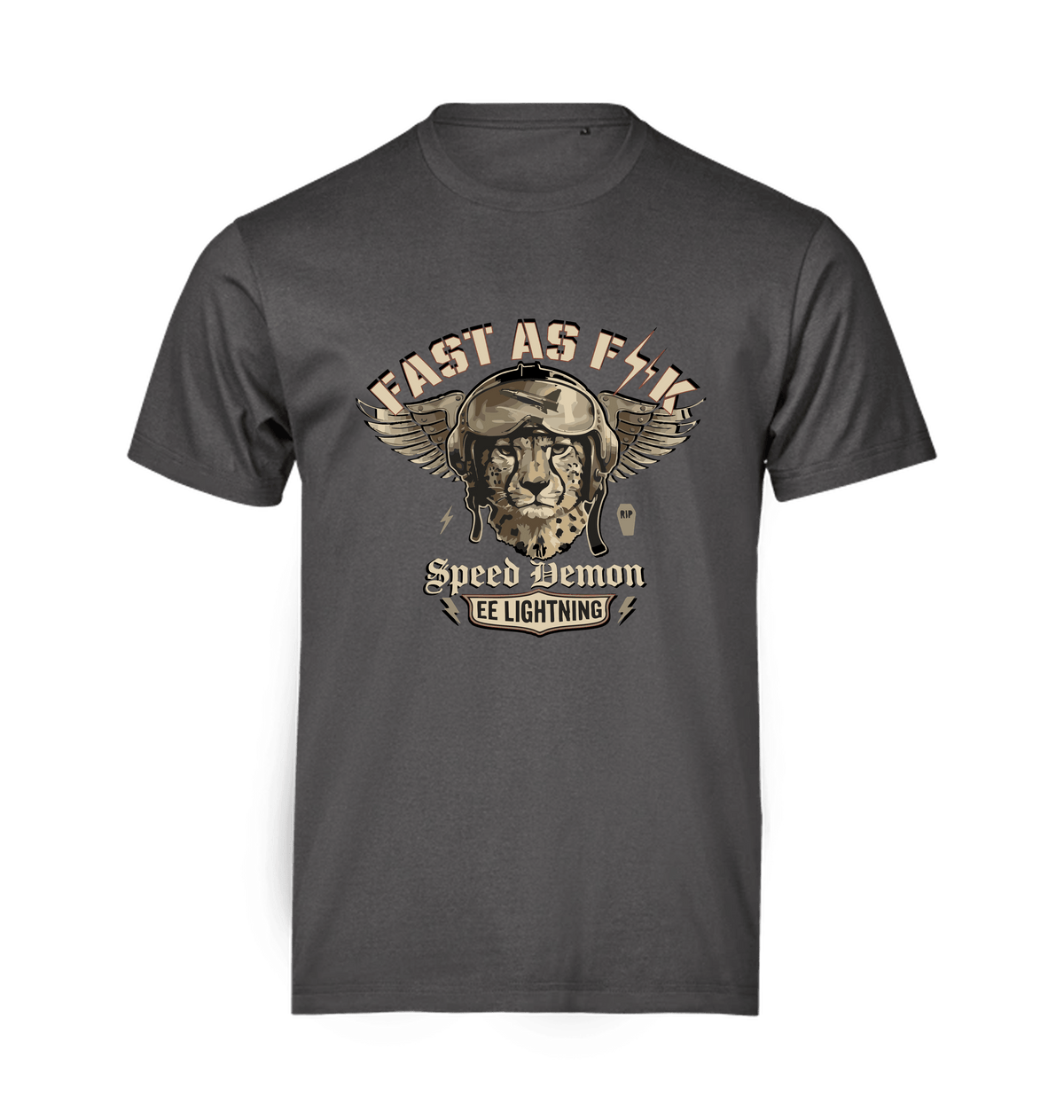Dark Grey Printed T-shirt Front