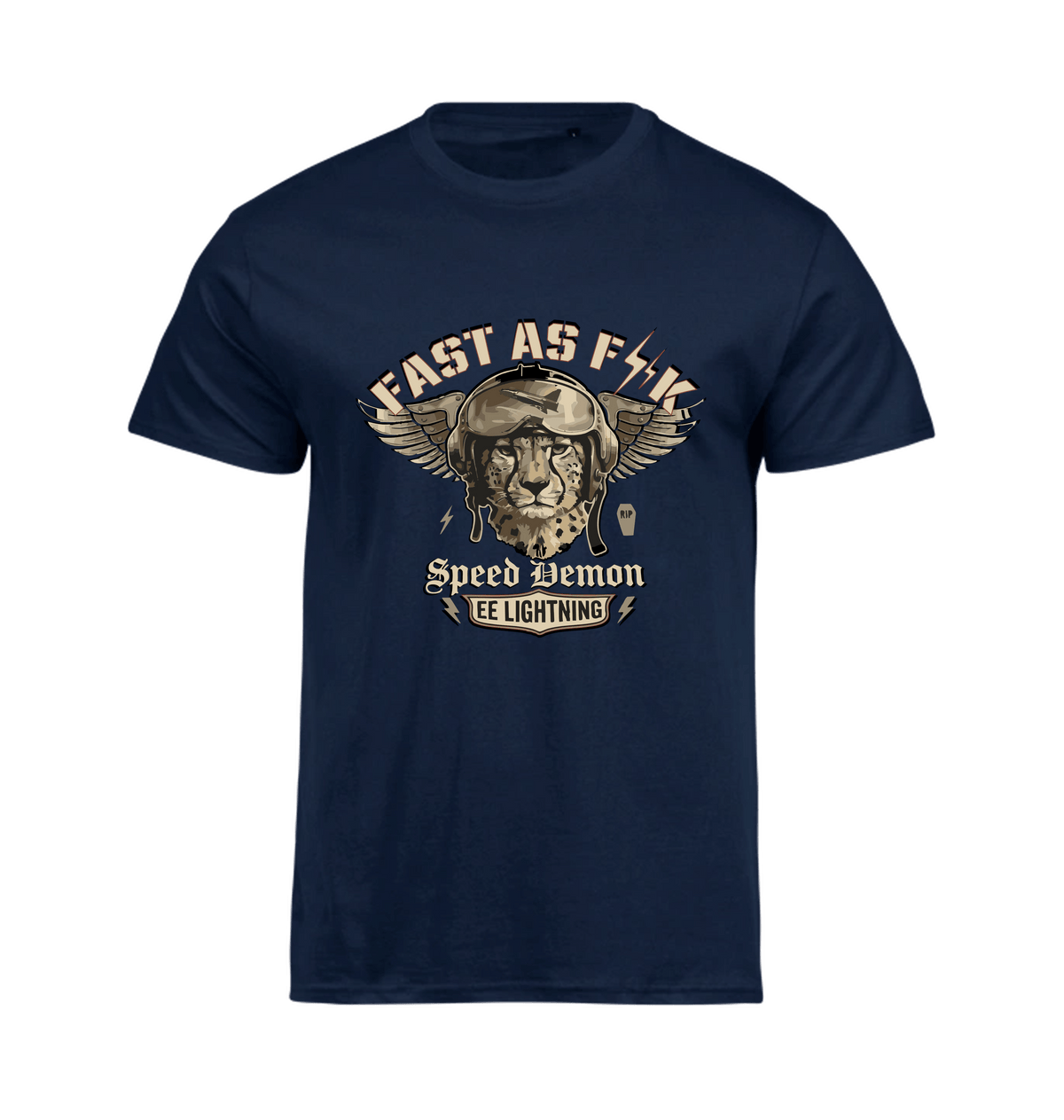 Navy Printed T-shirt Front