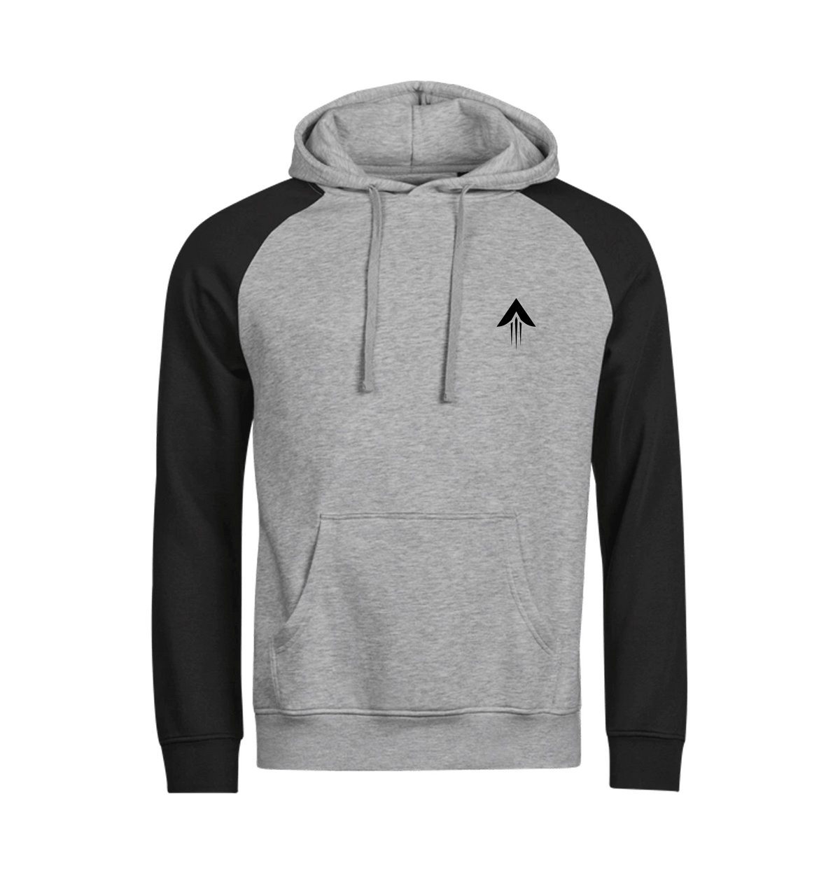 Heather/Black Printed Hoody Front
