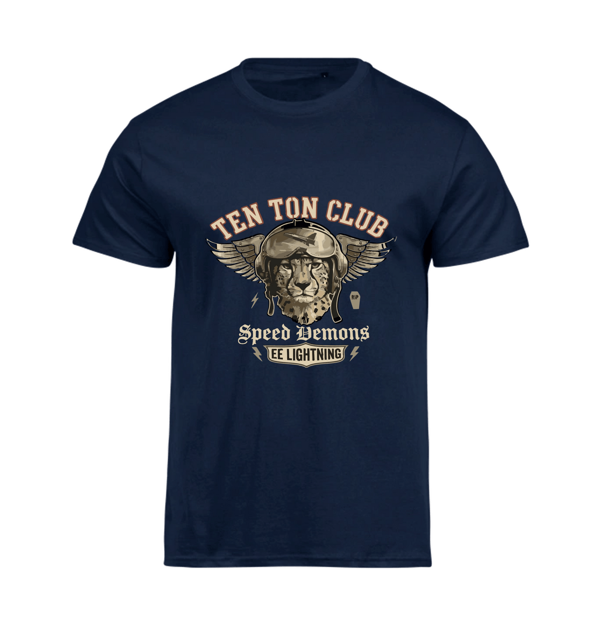 Navy Printed T-shirt Front