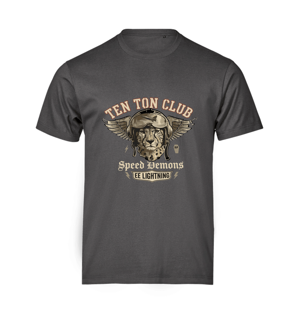 Dark Grey Printed T-shirt Front