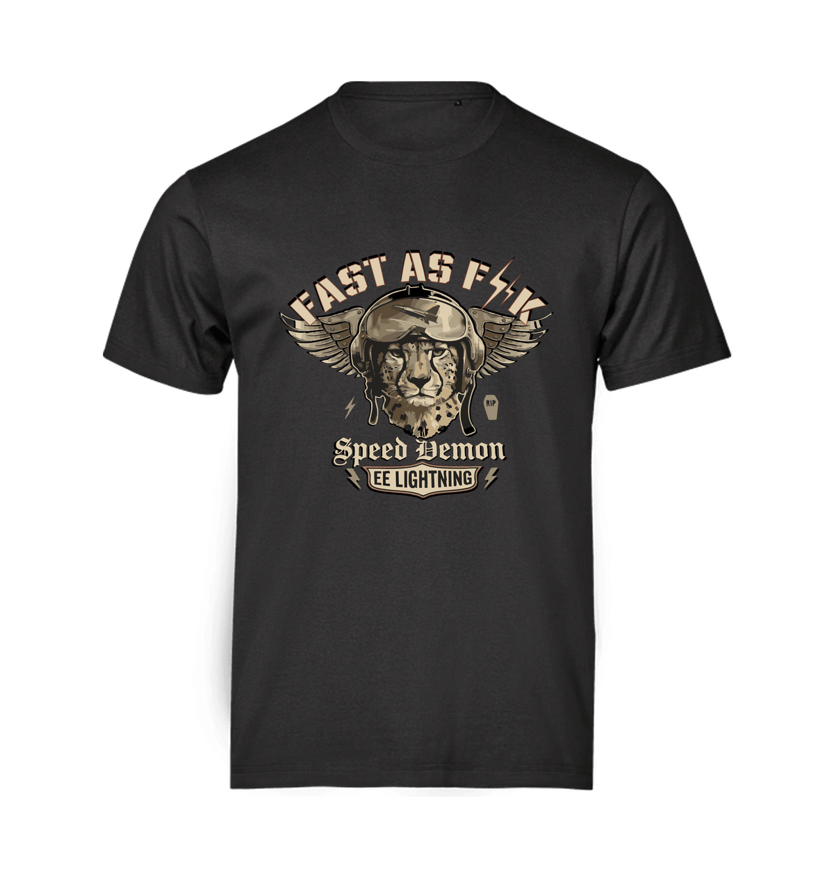 Black Printed T-shirt Front