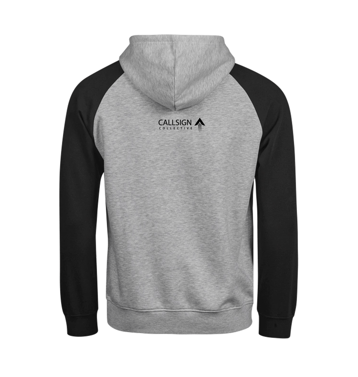 Heather/Black Printed Hoody Back