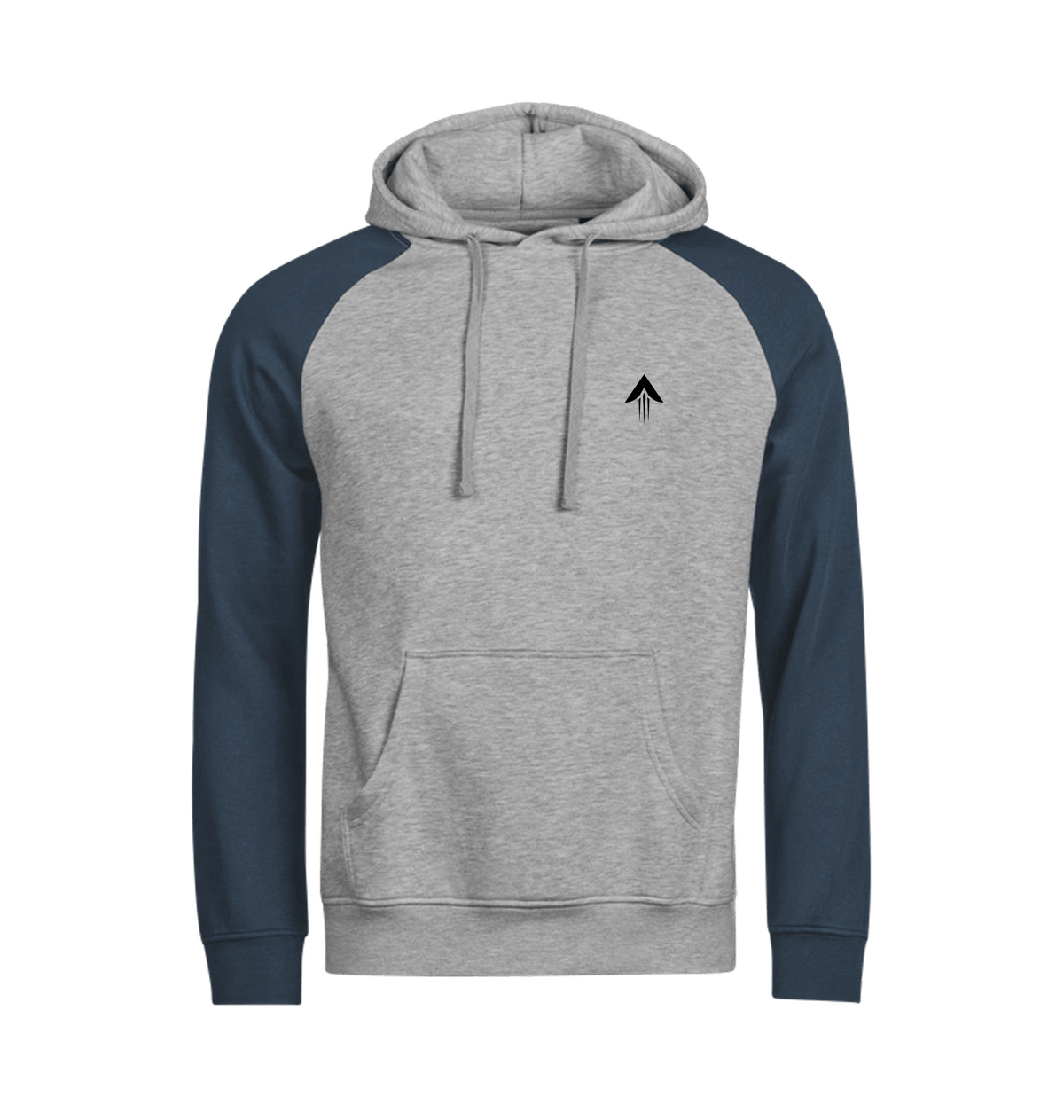 Heather/Ink Printed Hoody Front