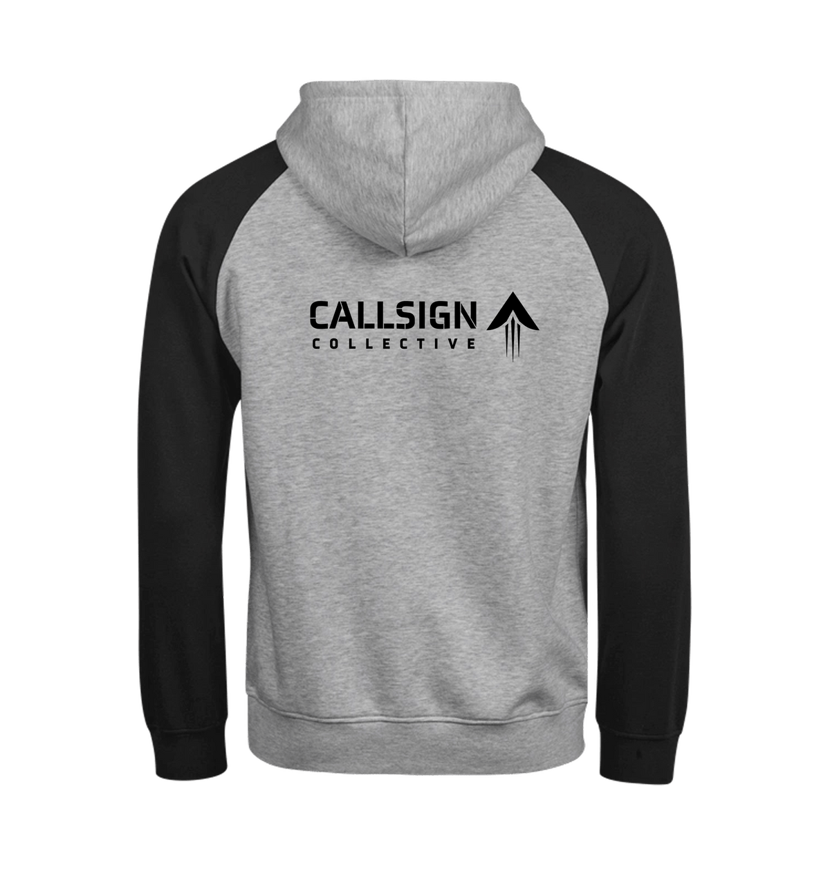 Heather/Black Printed Hoody Back