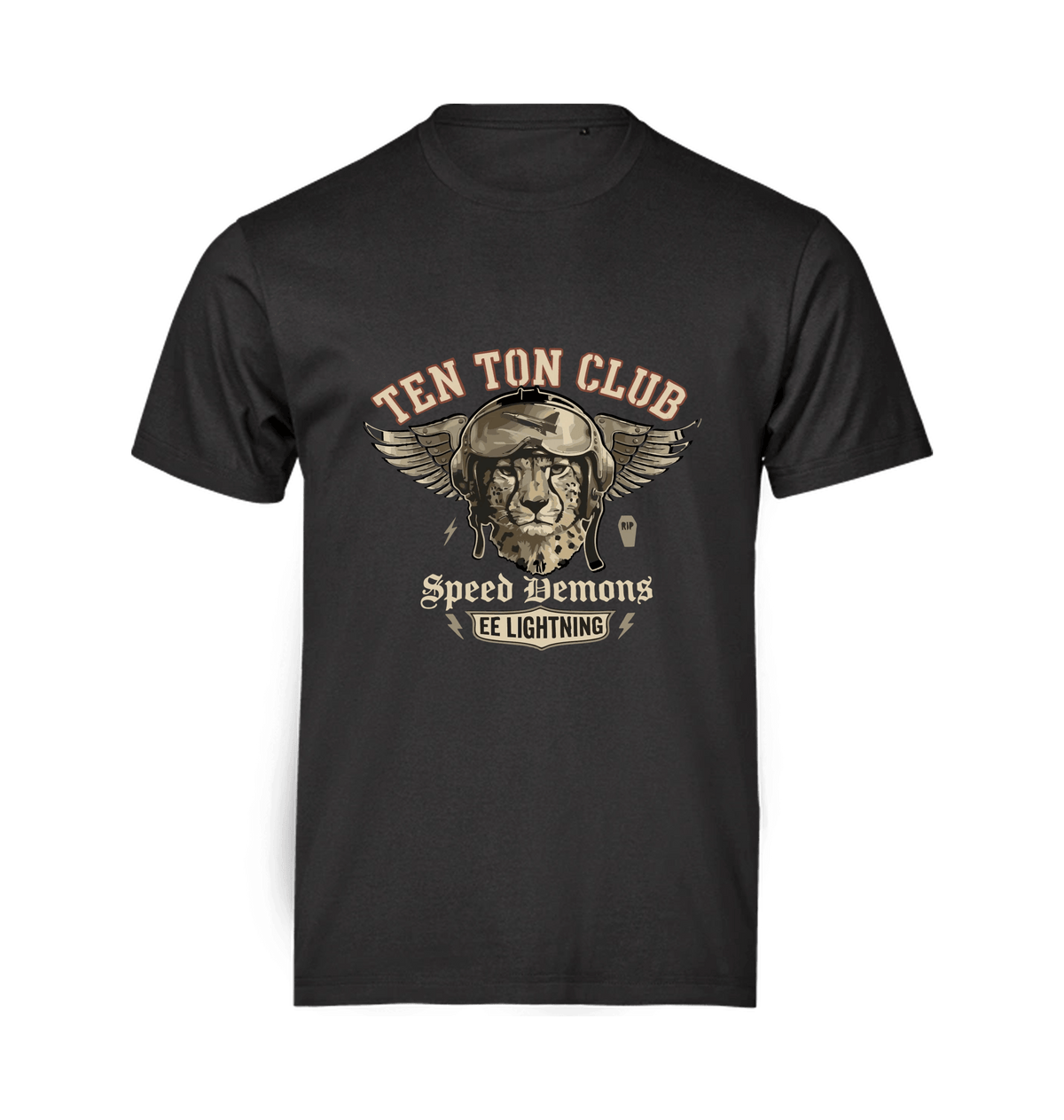 Black Printed T-shirt Front