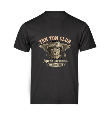 Black Printed T-shirt Front