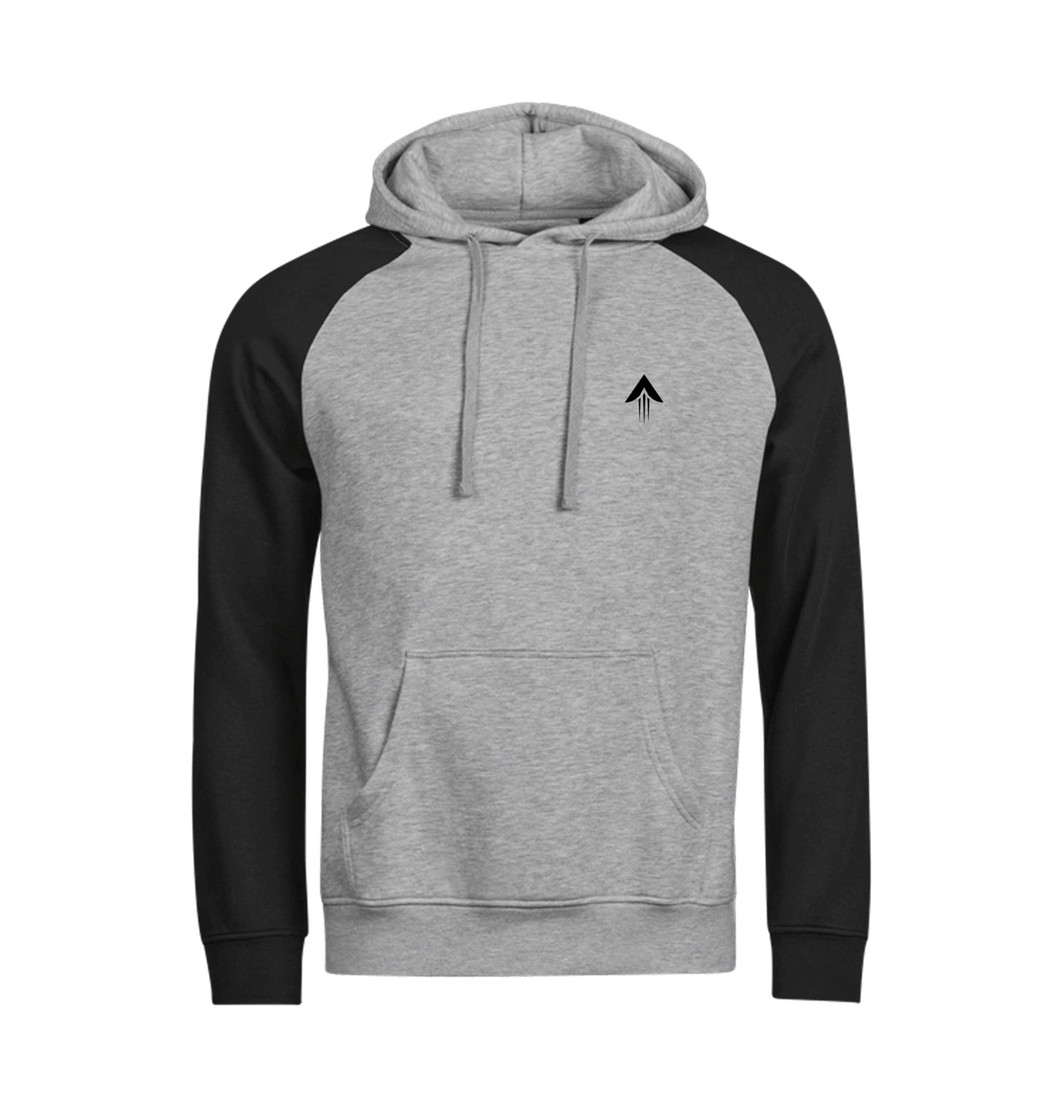 Heather/Black Printed Hoody Front