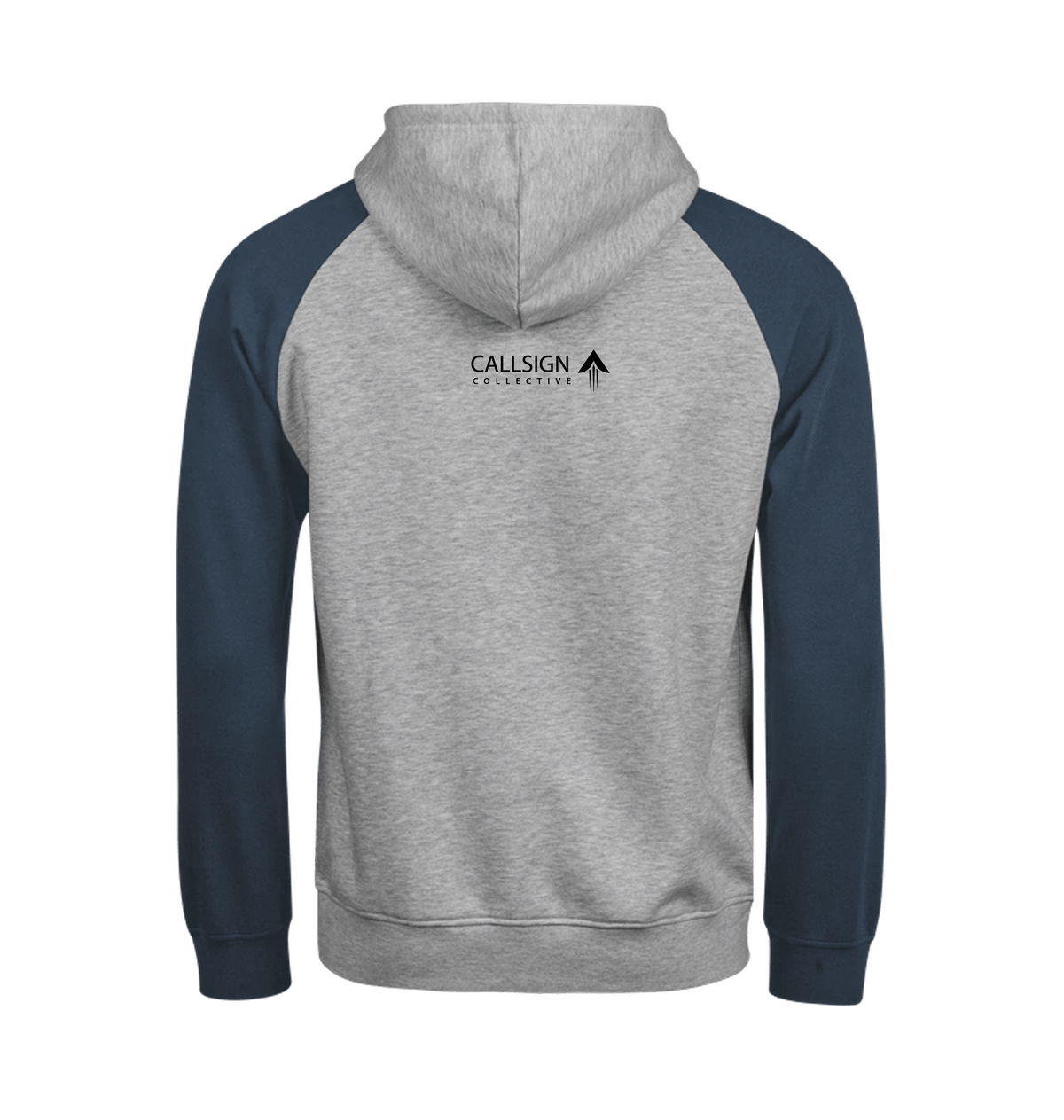 Heather/Ink Printed Hoody Back